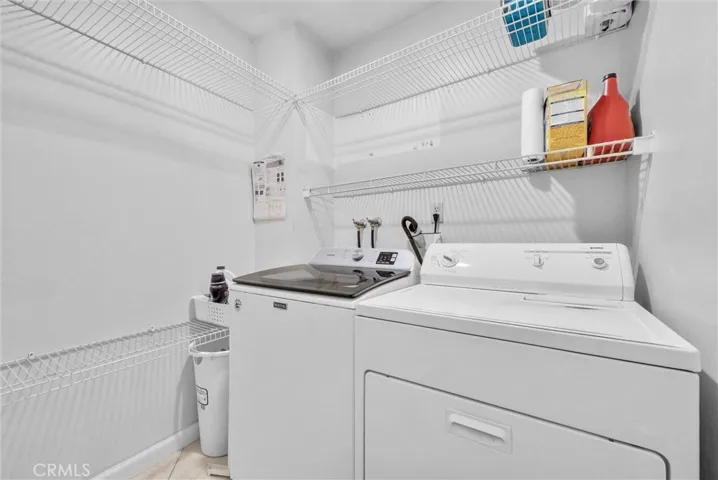 Convenient inside laundry.  Washer and dryer included with home.