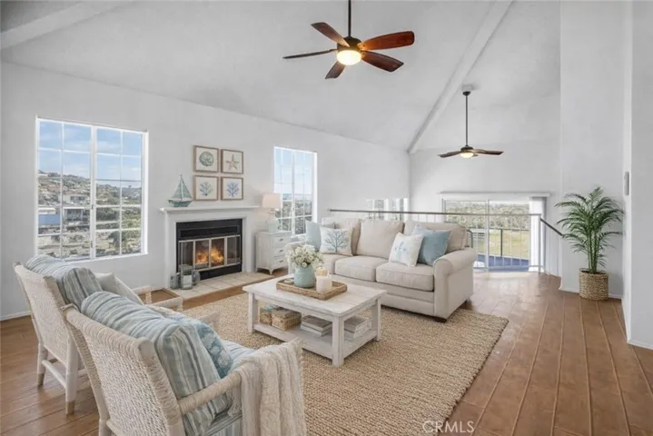 Living room virtually staged.
