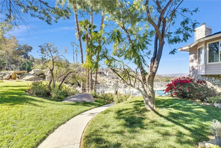 Beautiful landscaping in the front of the home.