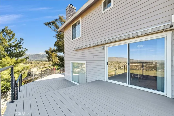 Impressive 950 square foot deck all around the back of home.  Enjoy this snow capped view of Idyllwild.