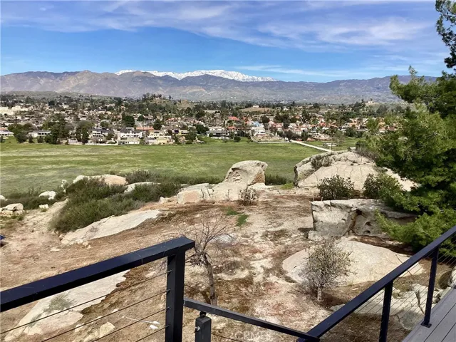 Beautiful view of snow capped Mt. San Gorgonio from the deck.