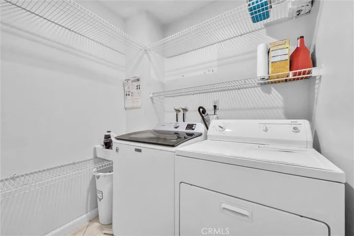 Convenient inside laundry.  Washer and dryer included with home.