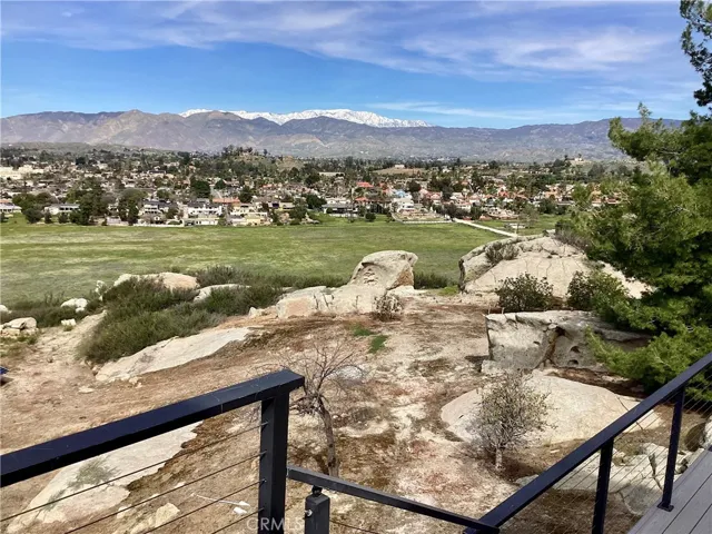Beautiful view of snow capped Mt. San Gorgonio from the deck.