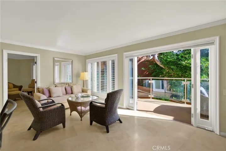 Double door entry into living area.