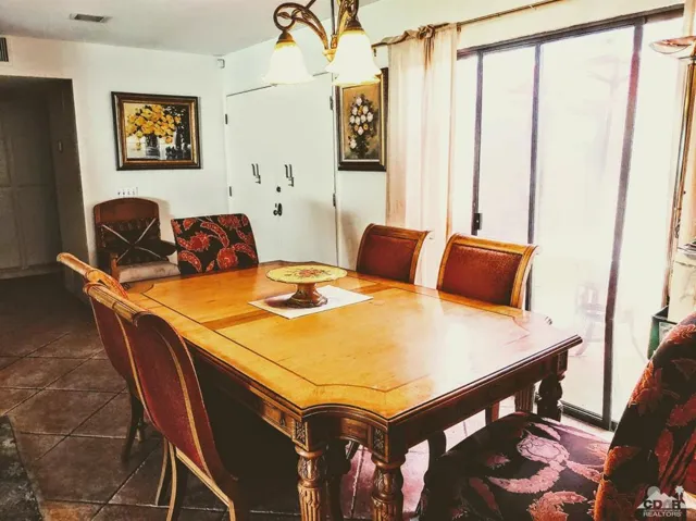 Expansive dining table