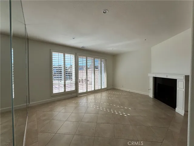 View of the living room from the fireplace.