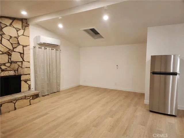 New curtains, mini-split, lighting and refrigerator.