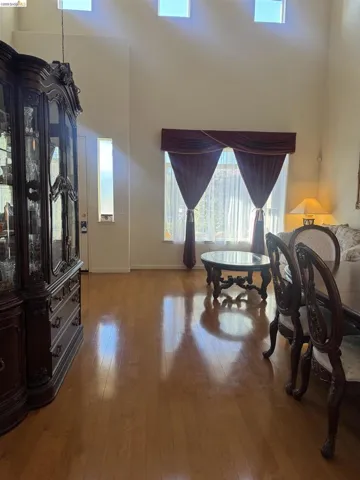 High ceilings with upper transom windows