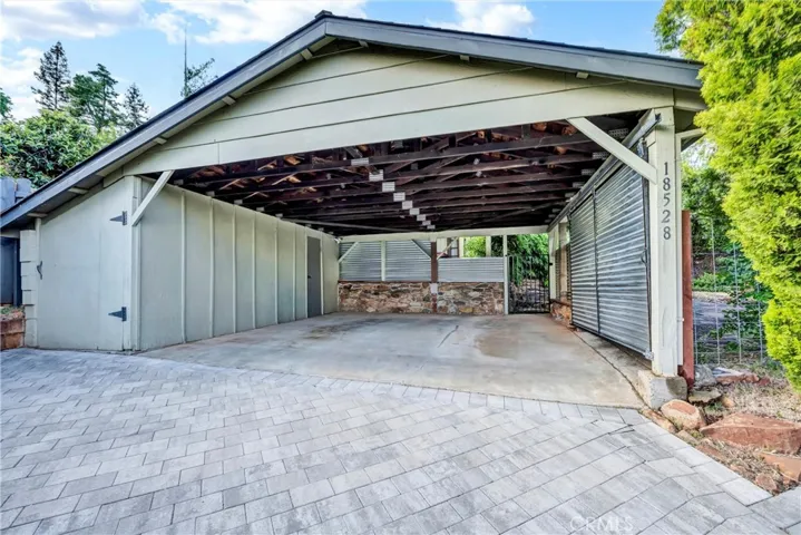Large carport with storage