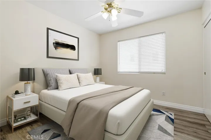 Virtually staged bedroom