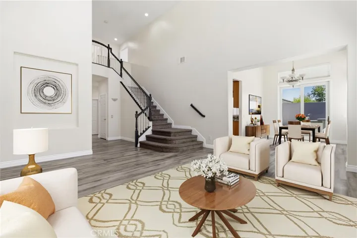 Virtually staged living room