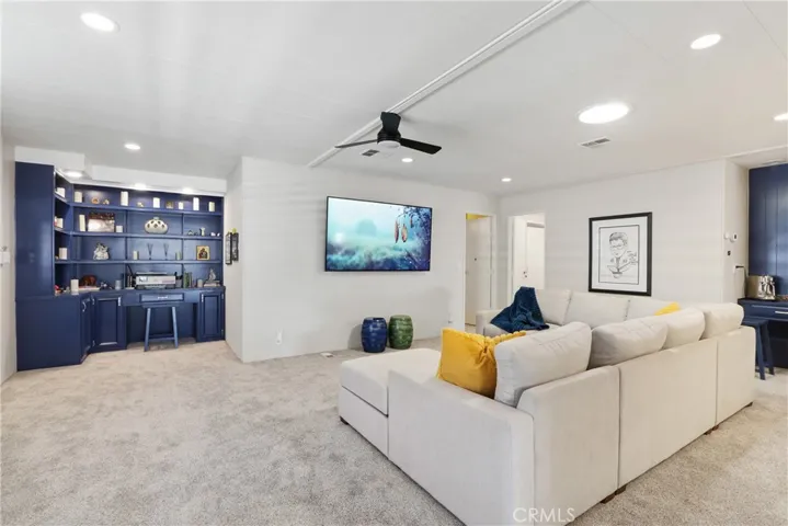 Separate Family Room with desk area