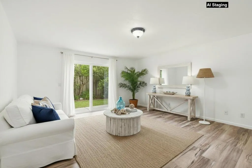Downstairs Recreation Room-slider to back yard (has closet, could be 5th bedroom). Virtually Staged