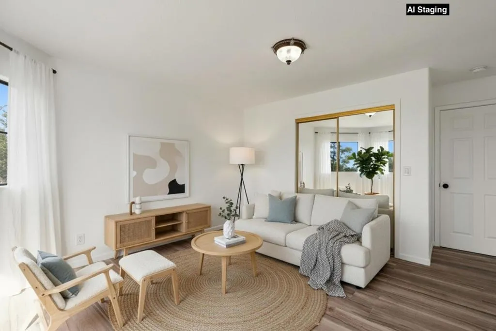 Downstairs Recreation Room-slider to back yard (has closet, could be 5th bedroom). Virtually Staged