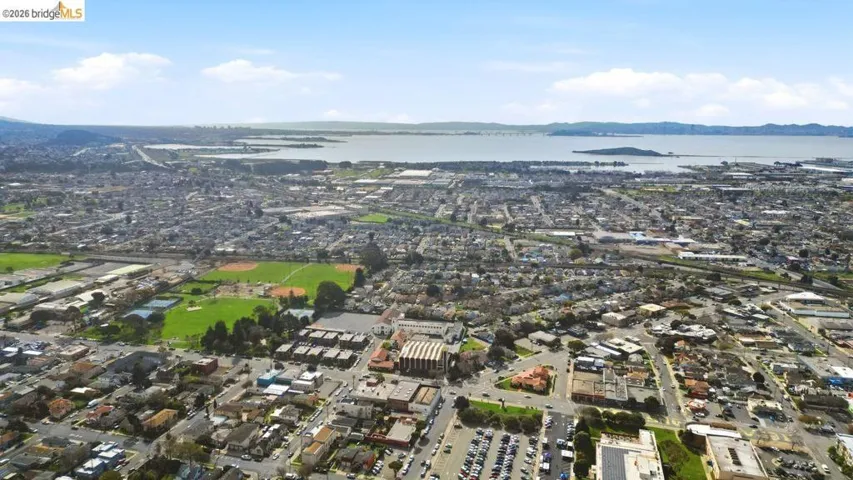 drone / aerial view of a large body of water