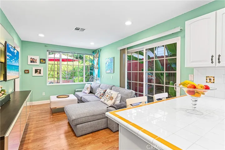 Family room opens to the kitchen