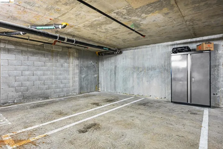 Basement featuring a garage