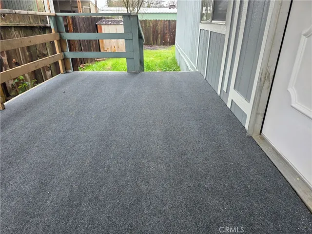 new carpet deck at front door