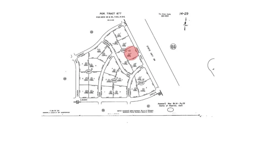 2015 Service Rd. Plat Map