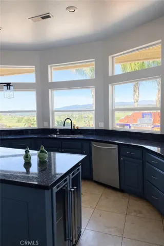 Panoramic View in kitchen. AI enhanced to remove items off counters and bright photo
