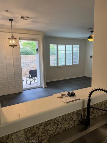 Kitchen open to living room