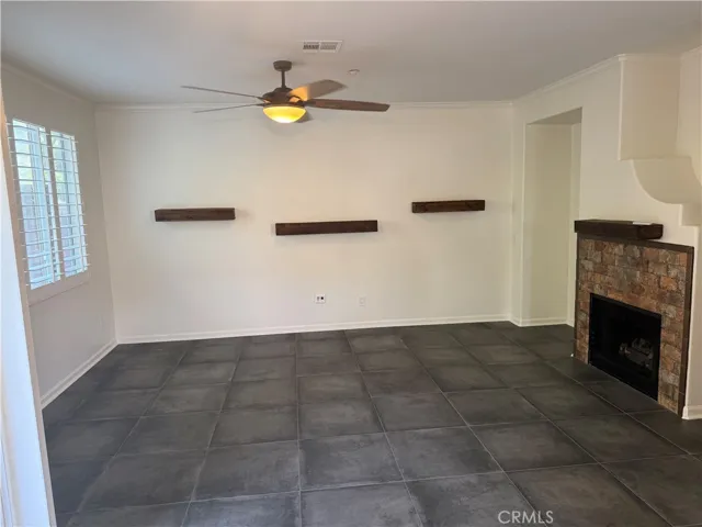 Large living room with fireplace