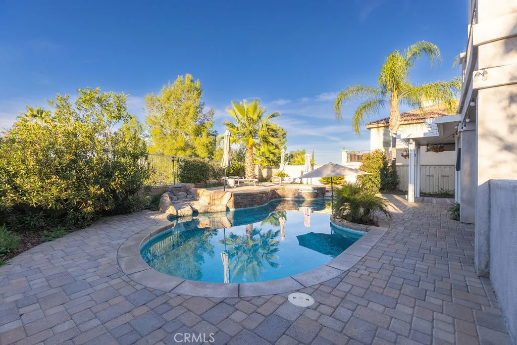 side view of pool