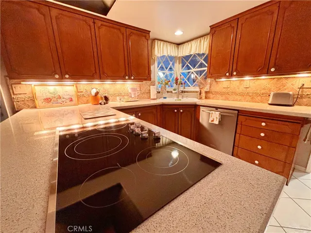 Evening kitchen view