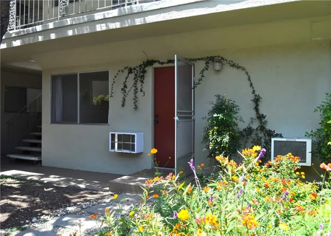 Front of the ground floor unit - end unit