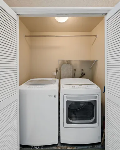 Laundry closet located upstairs