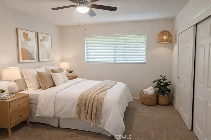 Bedroom 1.  Virtual staging.