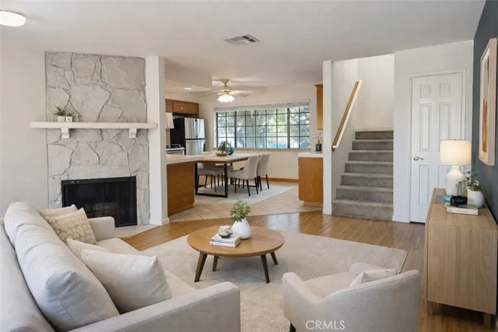 Living room.  Virtual staging.