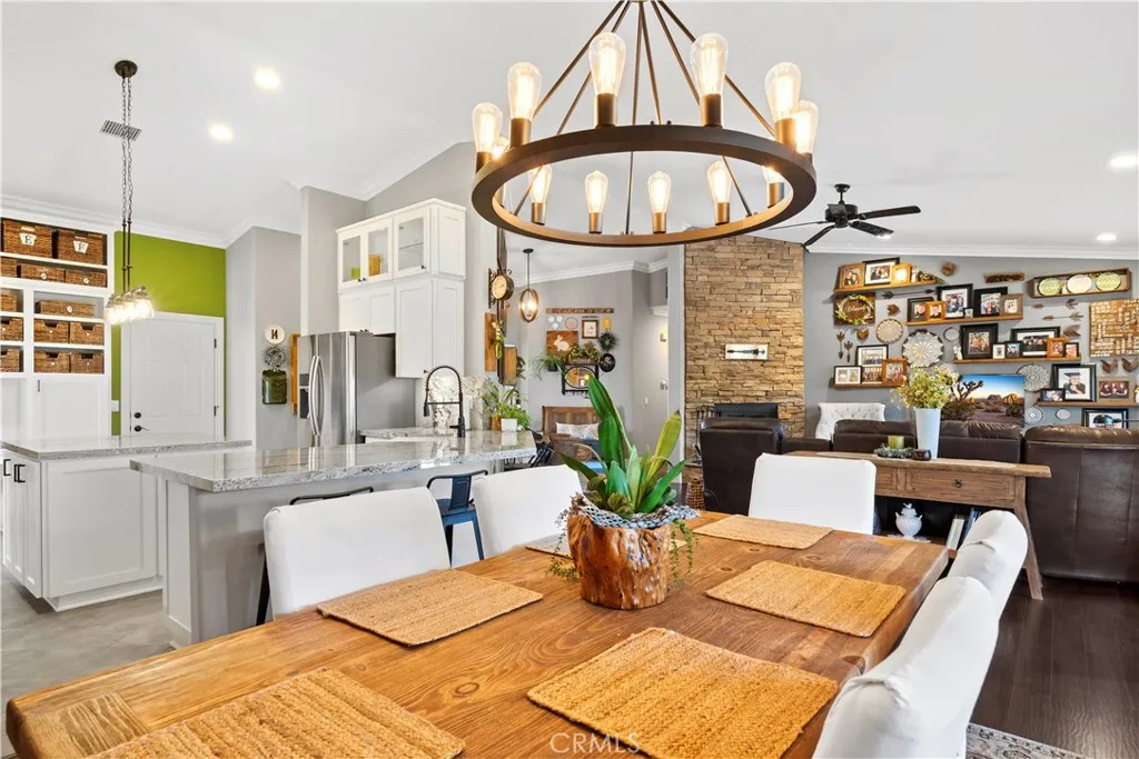 Open concept dining room, kitchen, living room. Dining furniture negotiable