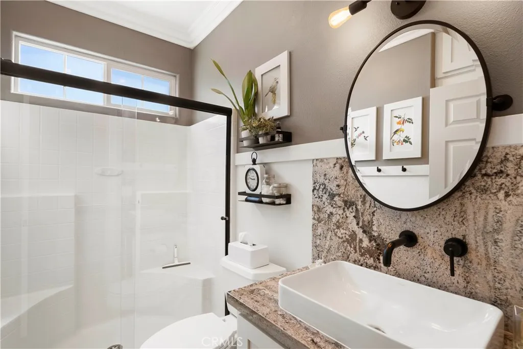 Custom sink. Added linen closet.