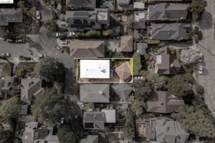 Aerial view of property's location featuring nearby suburban area and property boundaries highlighted