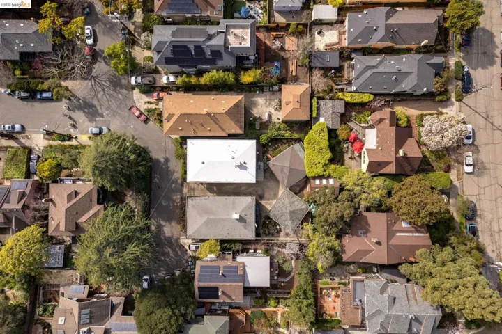 Aerial view of residential area
