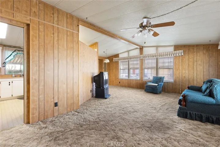 Living room with doorway to kitchen