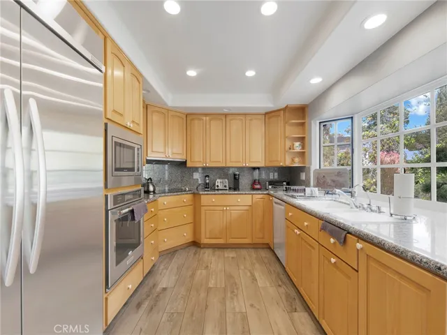 Big kitchen.  Stainless built in fridge