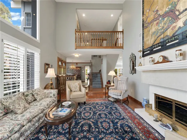 Open living room high ceilings