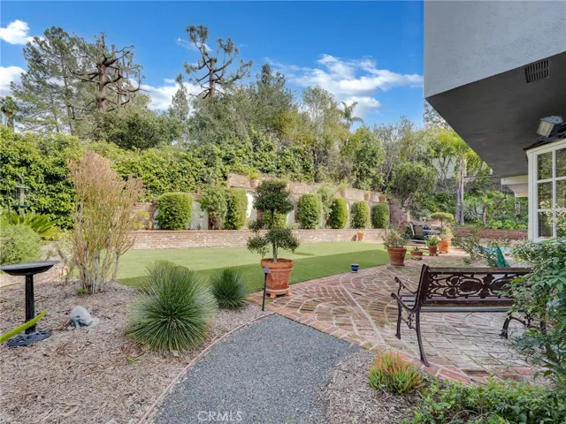 Meandering paths around the house