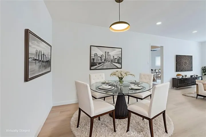 View of dining area Digitally staged