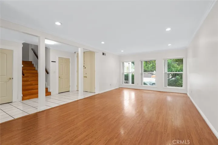 Open Living room with dining room