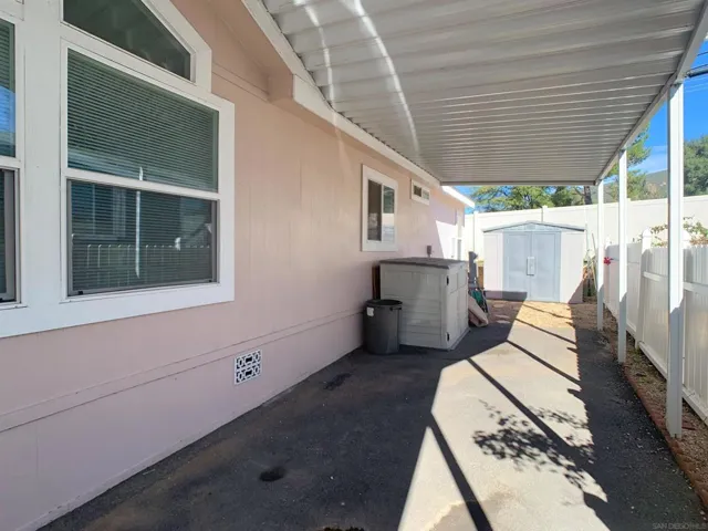 This property offers covered parking for two vehicles.