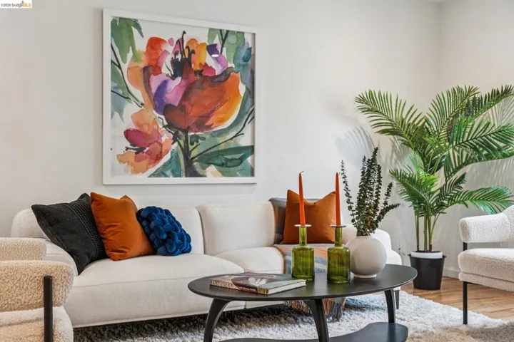 Living area featuring wood finished floors