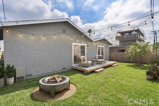 Virtually staged backyard