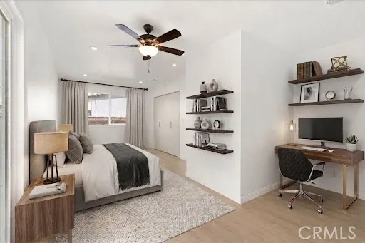 Virtually staged Primary bedroom