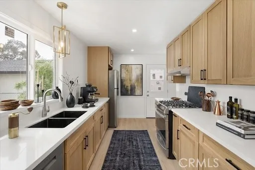 Virtually staged kitchen