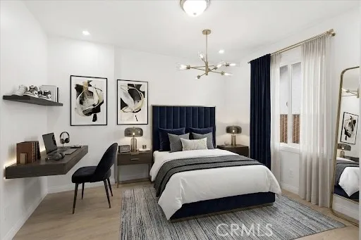Virtually staged bedroom 2