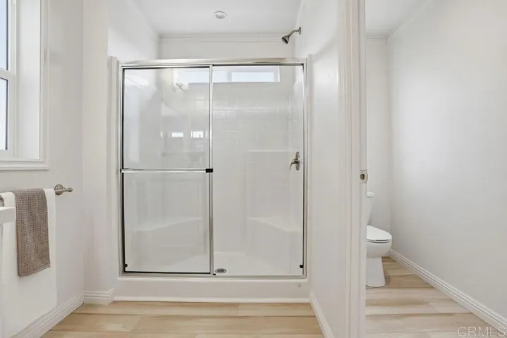 Primary bath features step-in shower