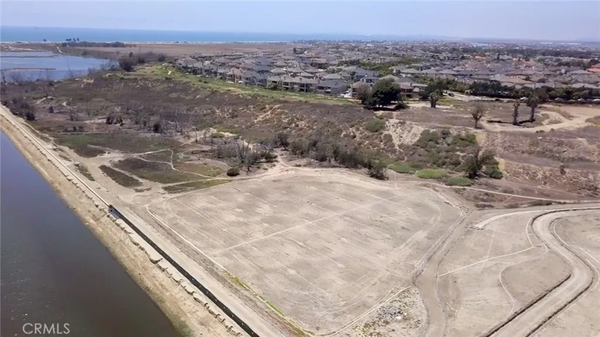 Aerial of Bolsa Chica wetlands.